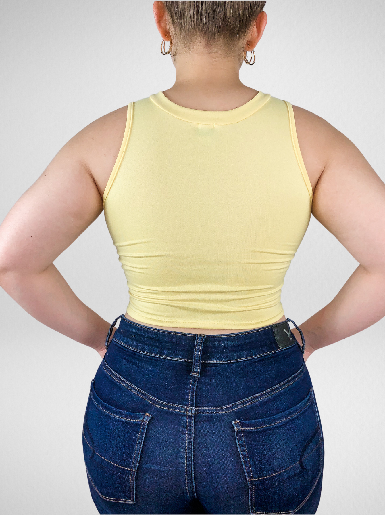 Peek A Boo Yellow Crop Top