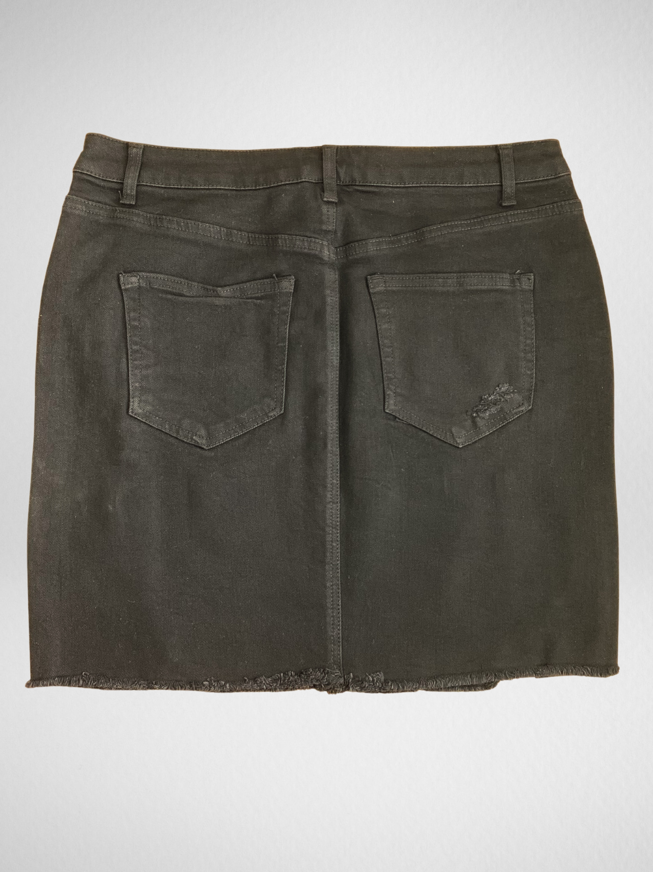 On The Edge Plus Size Denim Mini Skirt