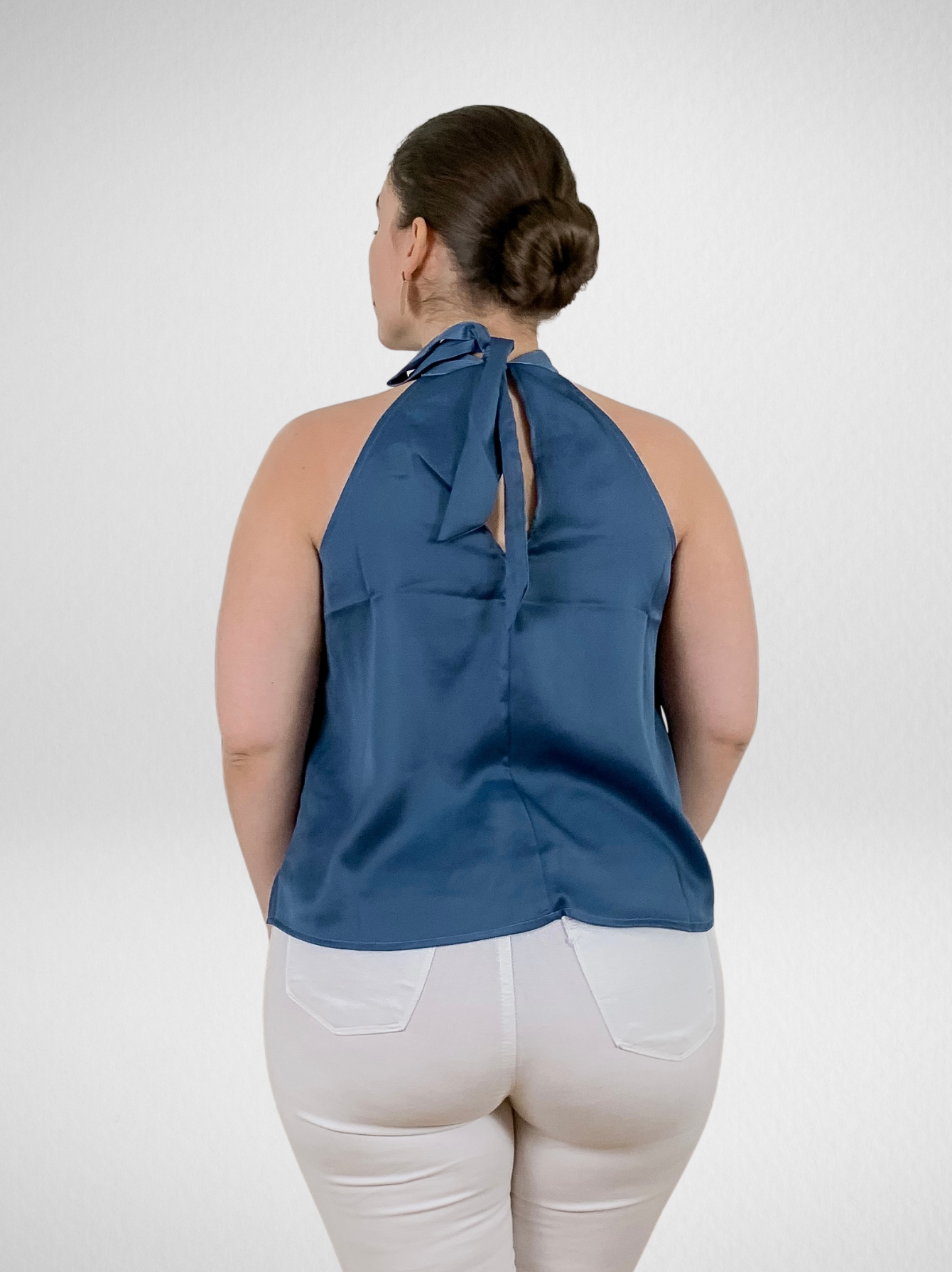 Keep it Classy Satin Navy Top