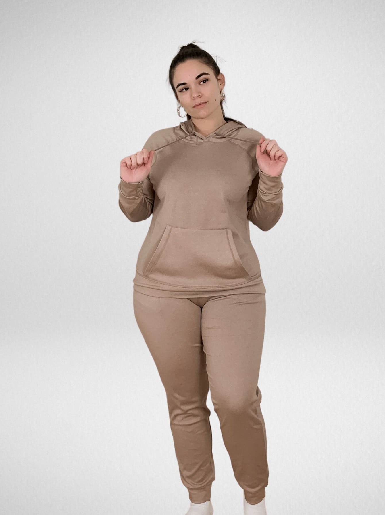 Just Chilling Sand Hoodie and Jogger Set