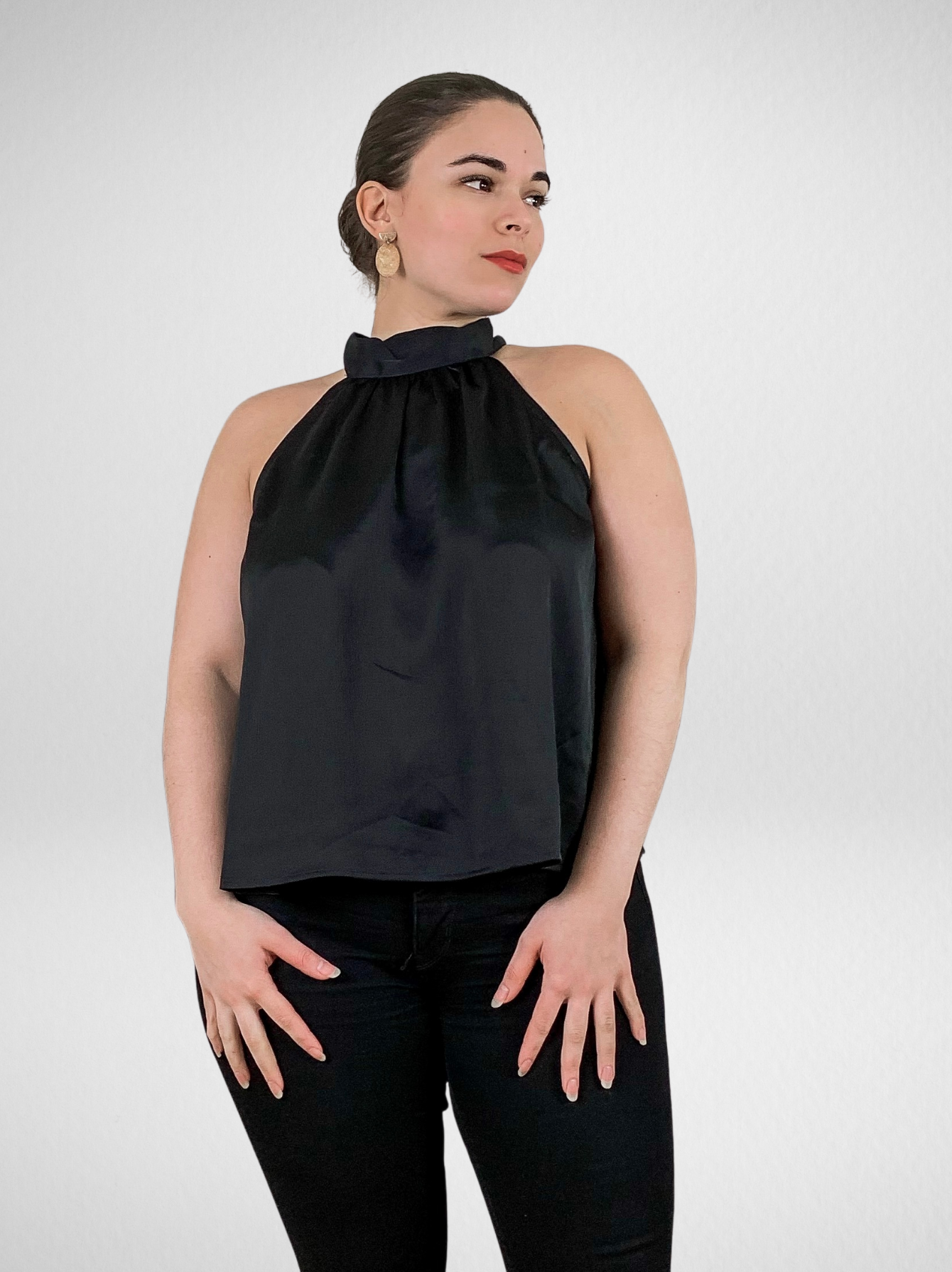 Keep it Classy Satin Black Top