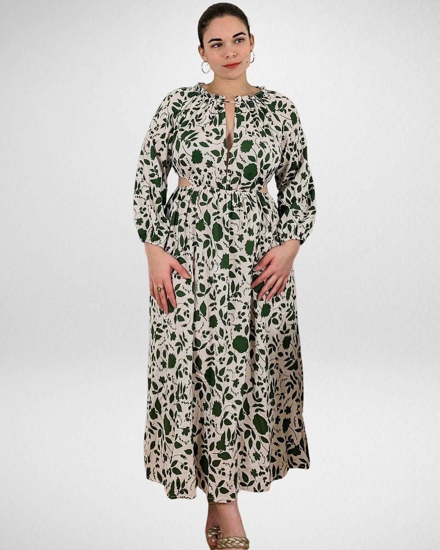 A Little Bit Scandalous Cream Maxi Dress