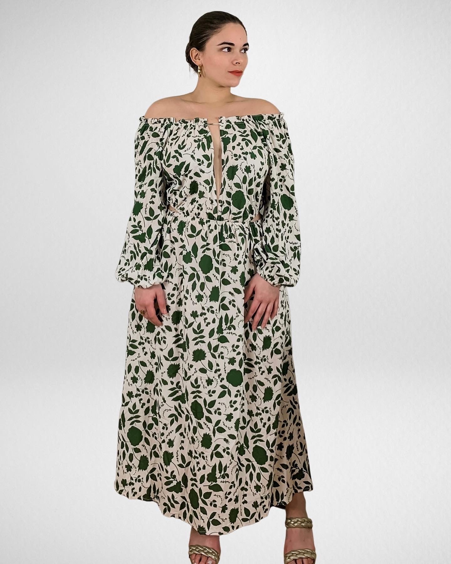 A Little Bit Scandalous Cream Maxi Dress