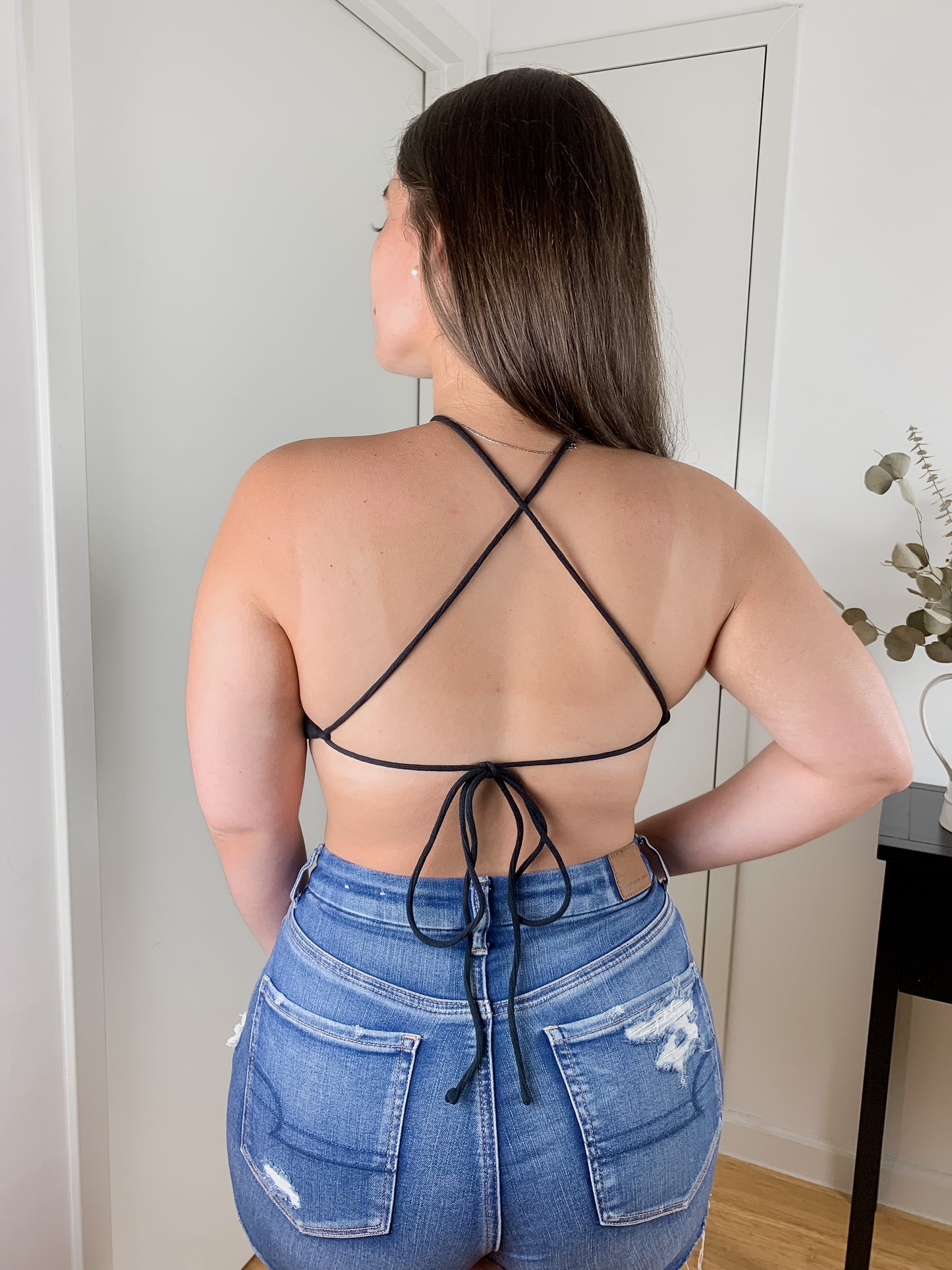 Taking Chances Black Crop Top