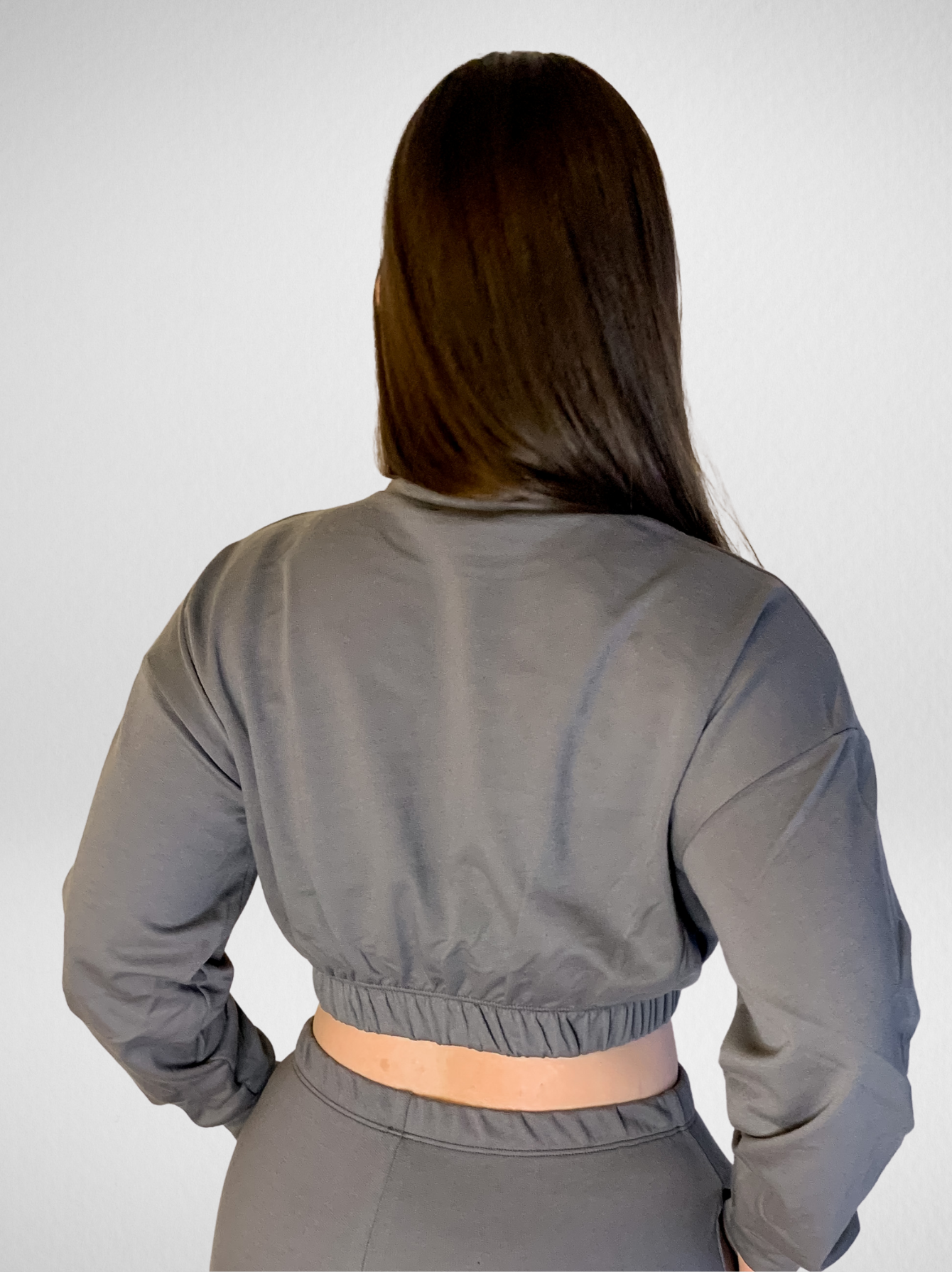 Homebody Charcoal Lounge Crop Top