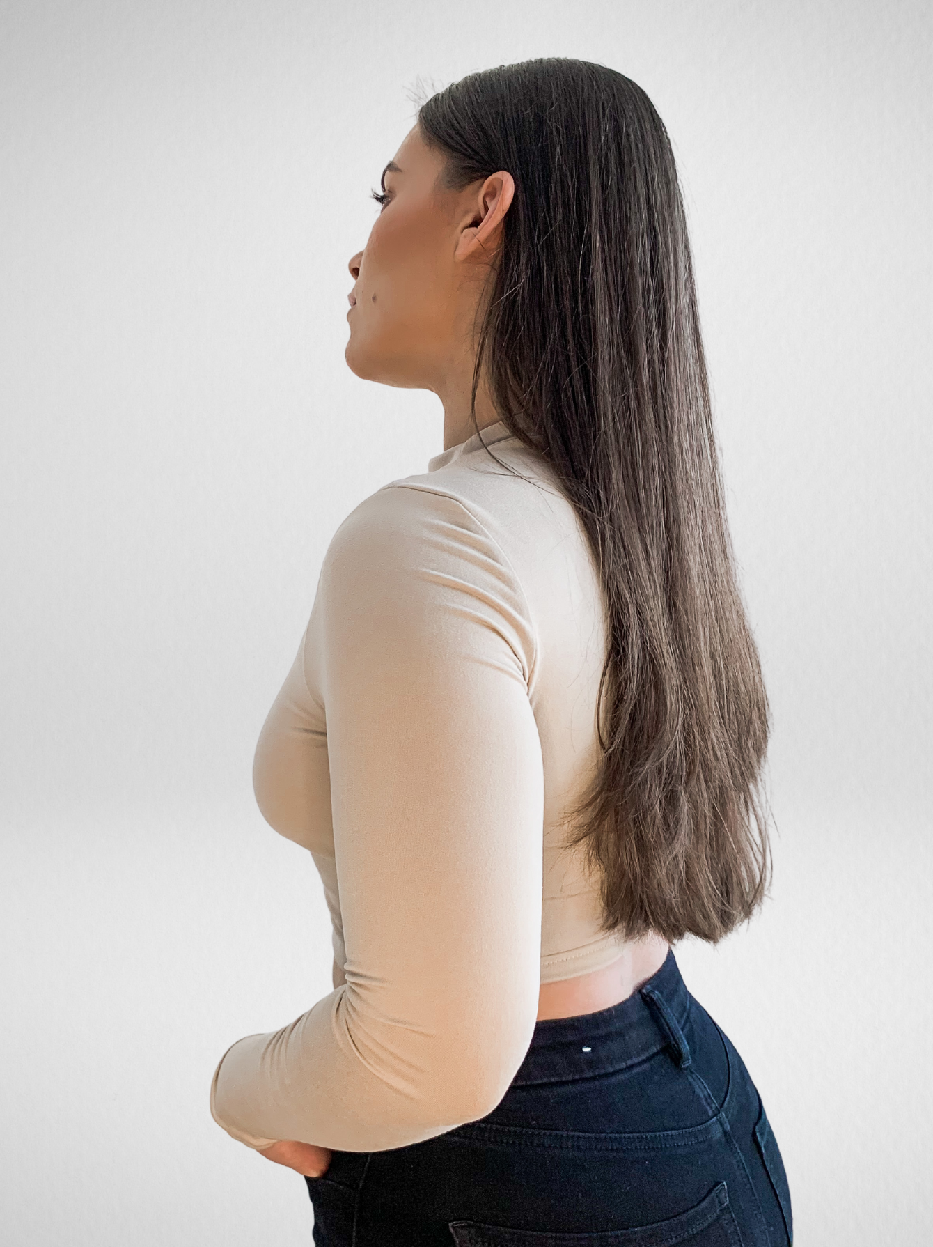 Like A Dream Taupe Crop Top
