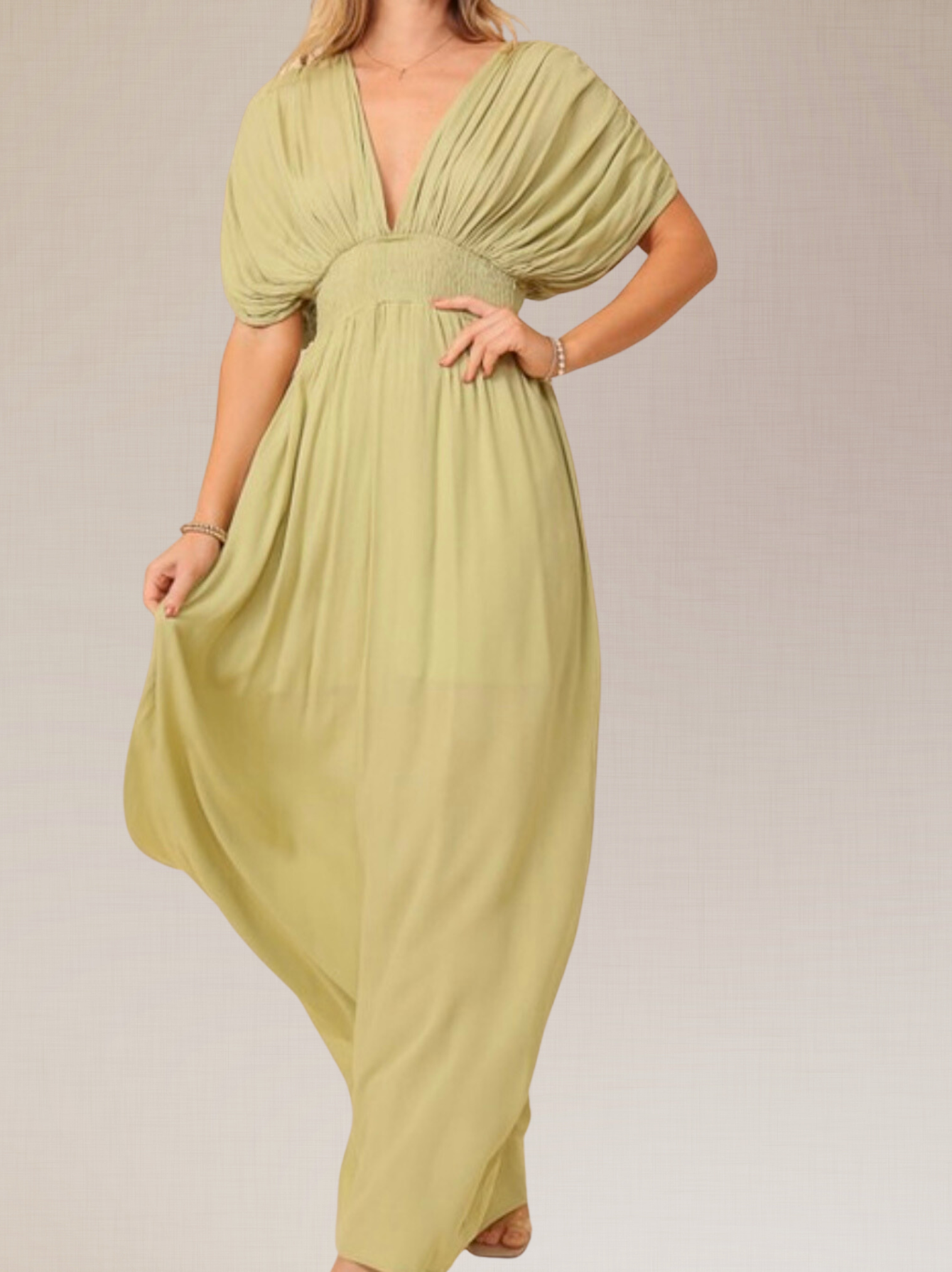 Sipping Mojitos Aloe Maxi Dress