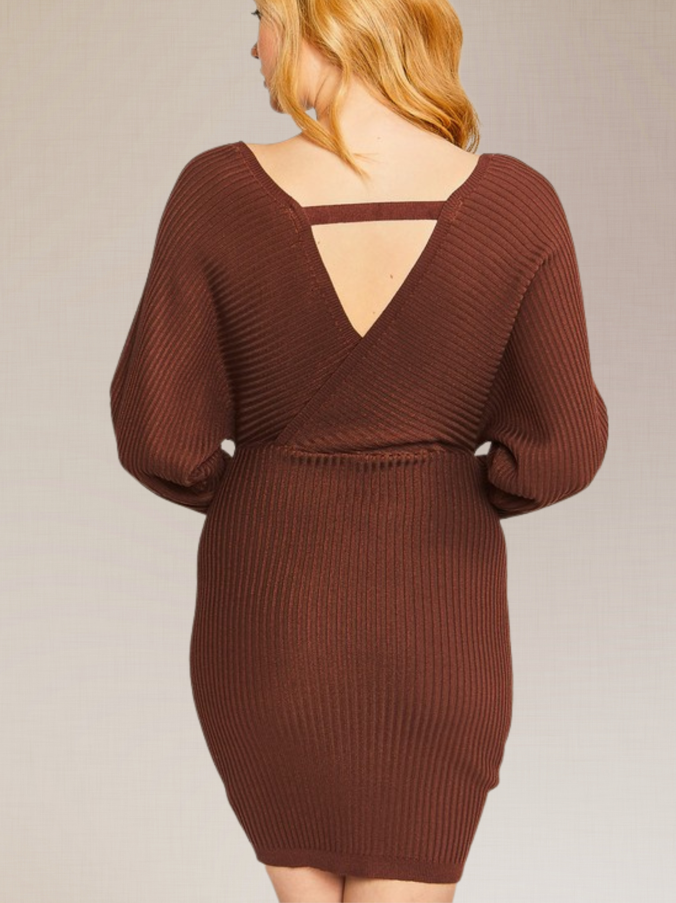 Talk To Me Nice Brown Sweater Dress