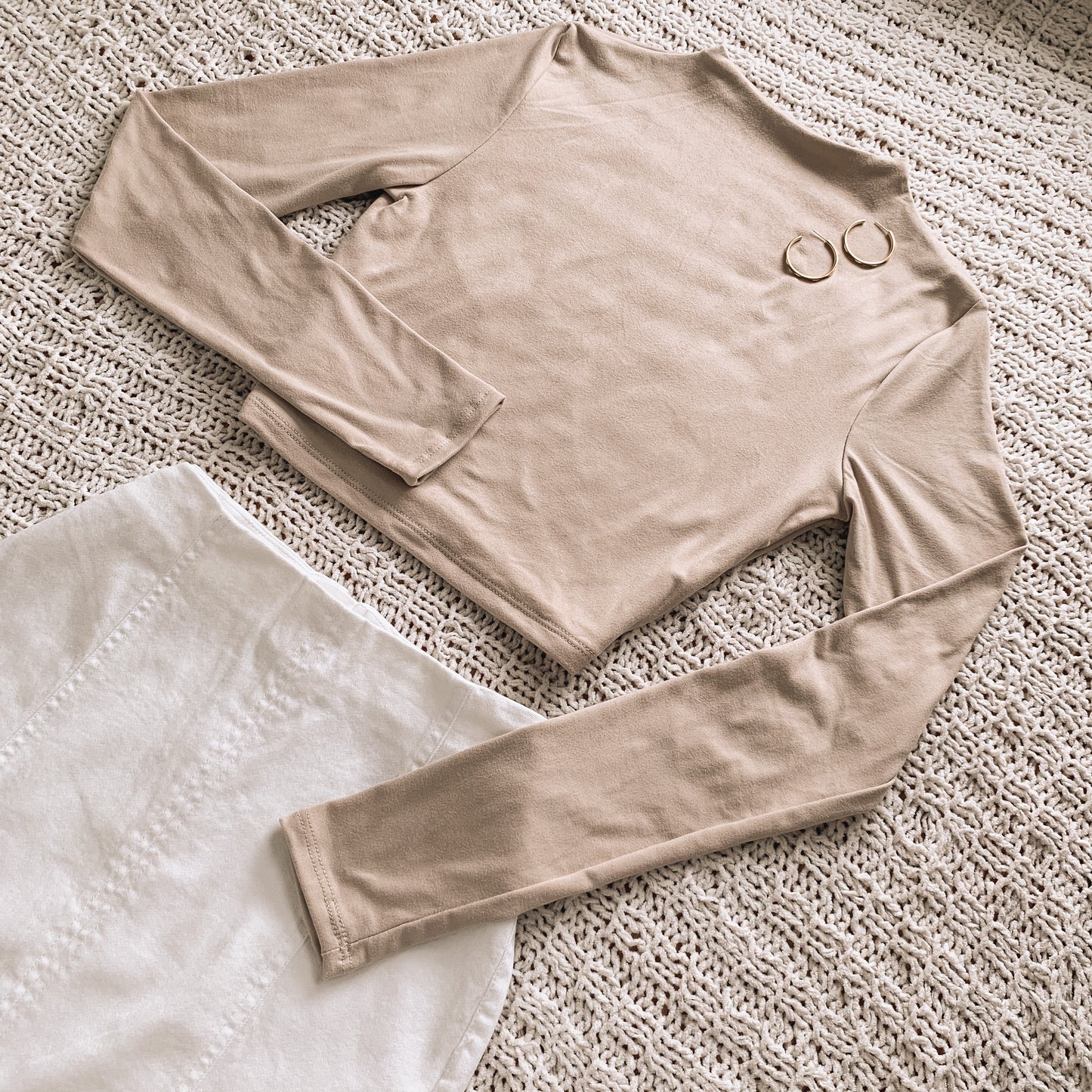 Like A Dream Taupe Crop Top